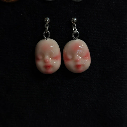 Small face  earings, Spiritual salvation, Special  handmade Christmas gifts, holiday gifts